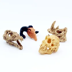 Gothic Punk Mini Animals Skull Model Wall Decor for Miniature Dollhouse DIY Handmade Furniture Desk Home Decor Dolls Accessories