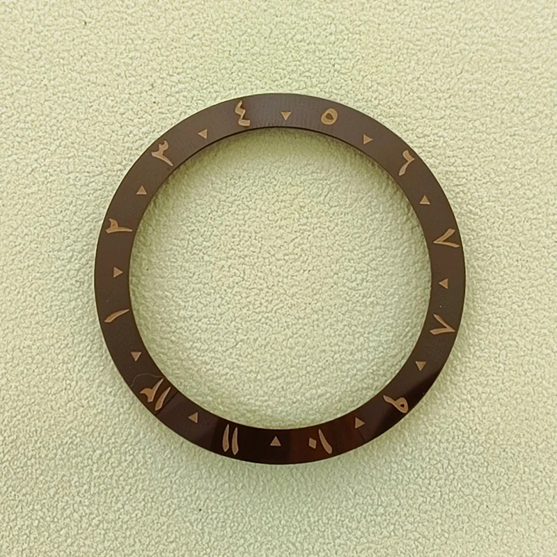 38mm Arabic Numerals Curved Ceramic Bezel Insert Inside Diameter 30.5mm Fits 40mm Men's Diver's Watch Case Replace Accessories