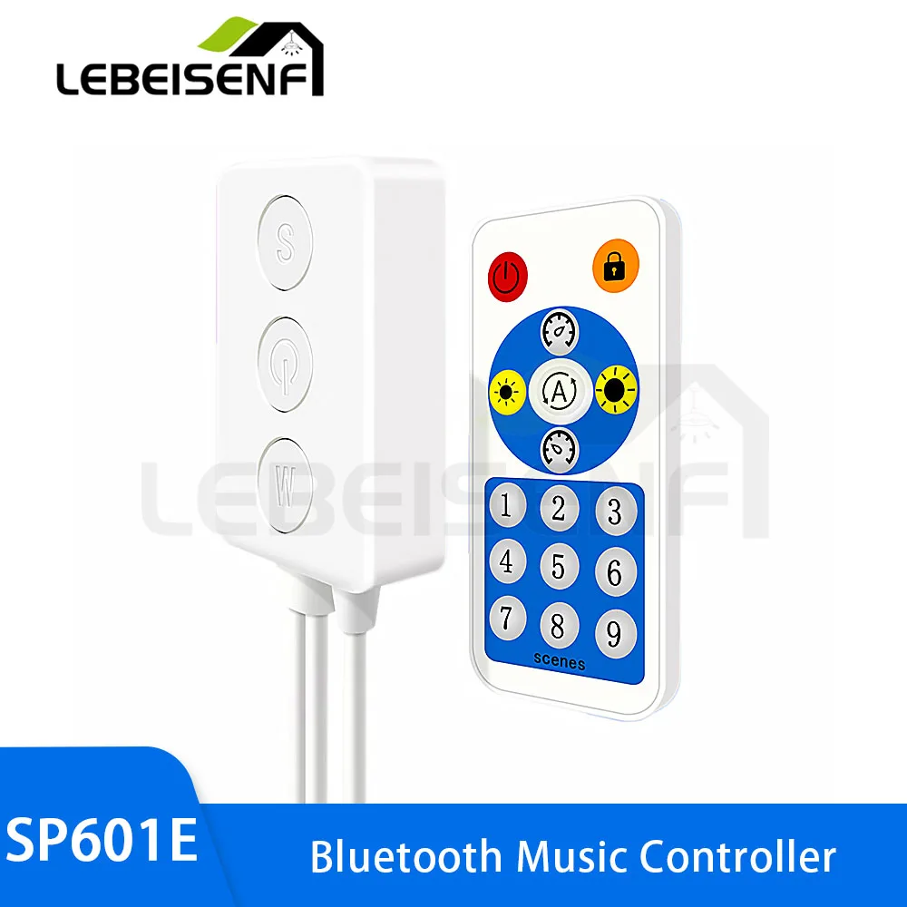 Smart LED Strip Controller, Bluetooth Music, RGB Dream Color, Dual Output, Mobile App Control for Home Decor, SP601E