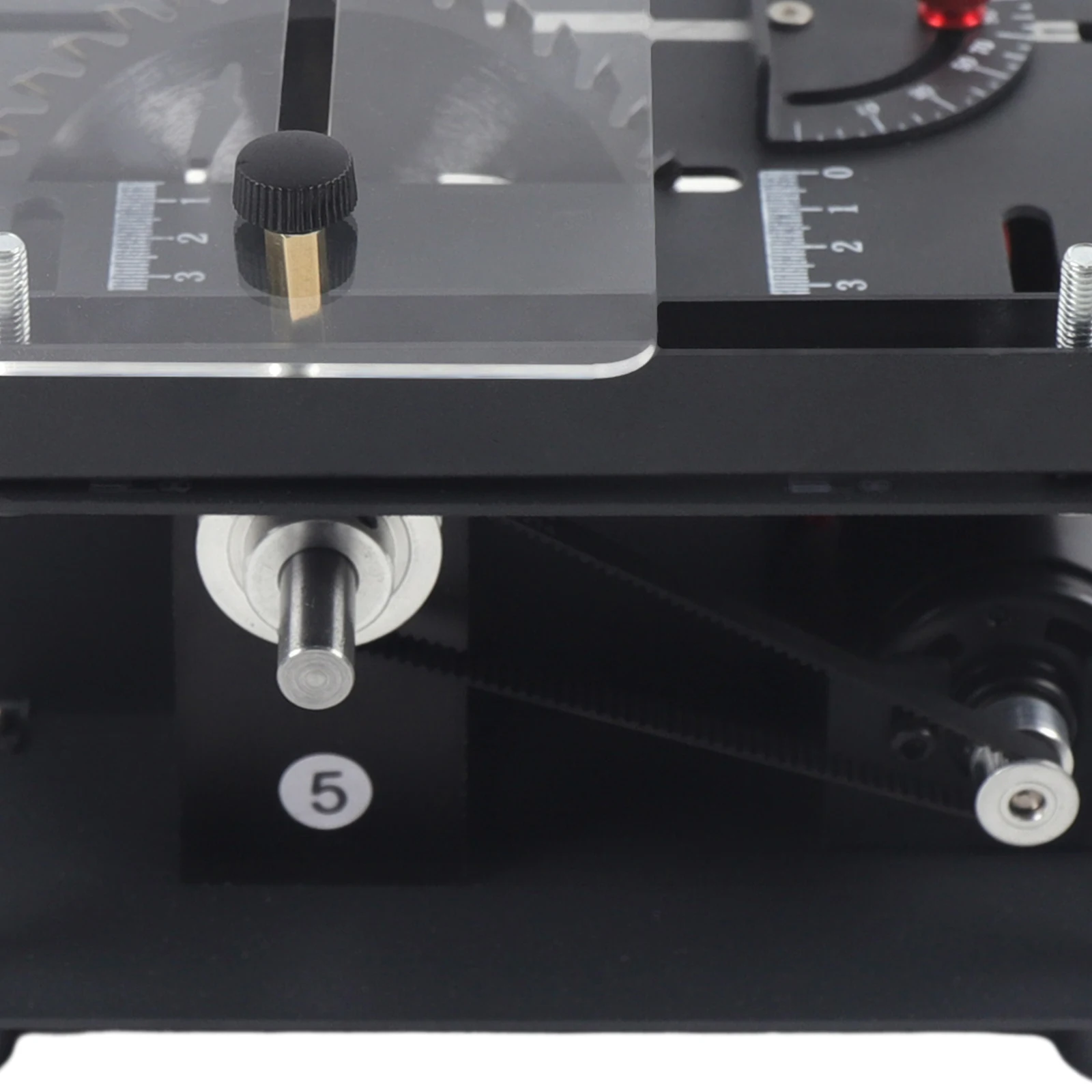 Black 200W Mini Table Saw Multi-Functional Cutting Bench With 7 Gears Adjustable Speed