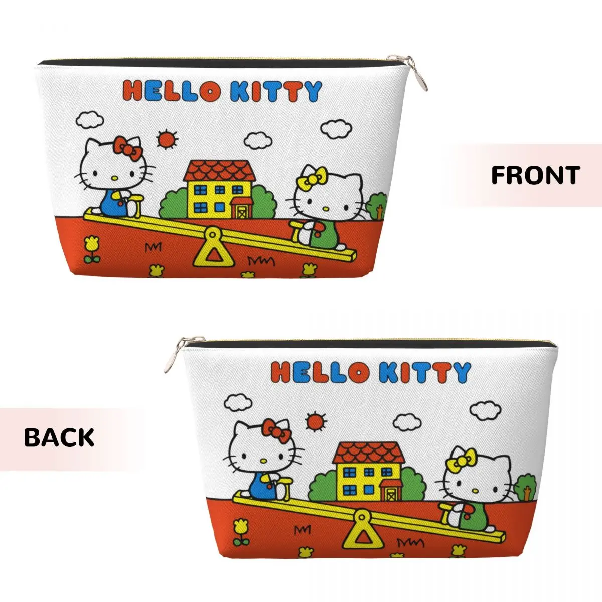 Custom Anime Hello Kitty Travel Cosmetic Bag Women Cartoon Cat Makeup Toiletry Organizer Ladies Beauty Storage Dopp Kit