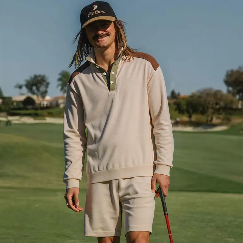 

Warm Color-Blocked Casual Sweatshirt By Young Trendy Brand Men's Patchwork Pullover Casual Stand Collar T-Shirt