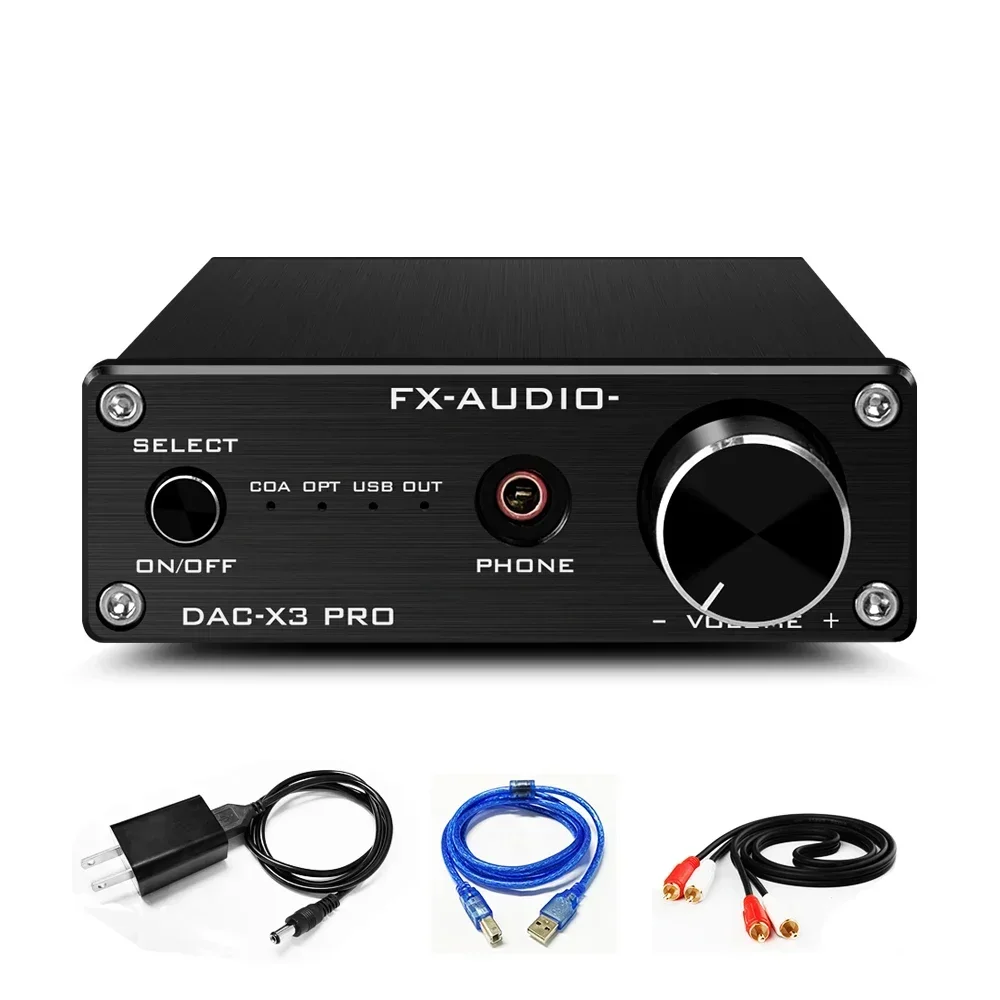 

2020 FX-Audio DAC-X3PRO Digital Audio Decoder ASRC USB+STM32+ES9023+NE5532 Input USB/Coaxial/Optical/AUX 24Bit/96KHz DC12V/1A