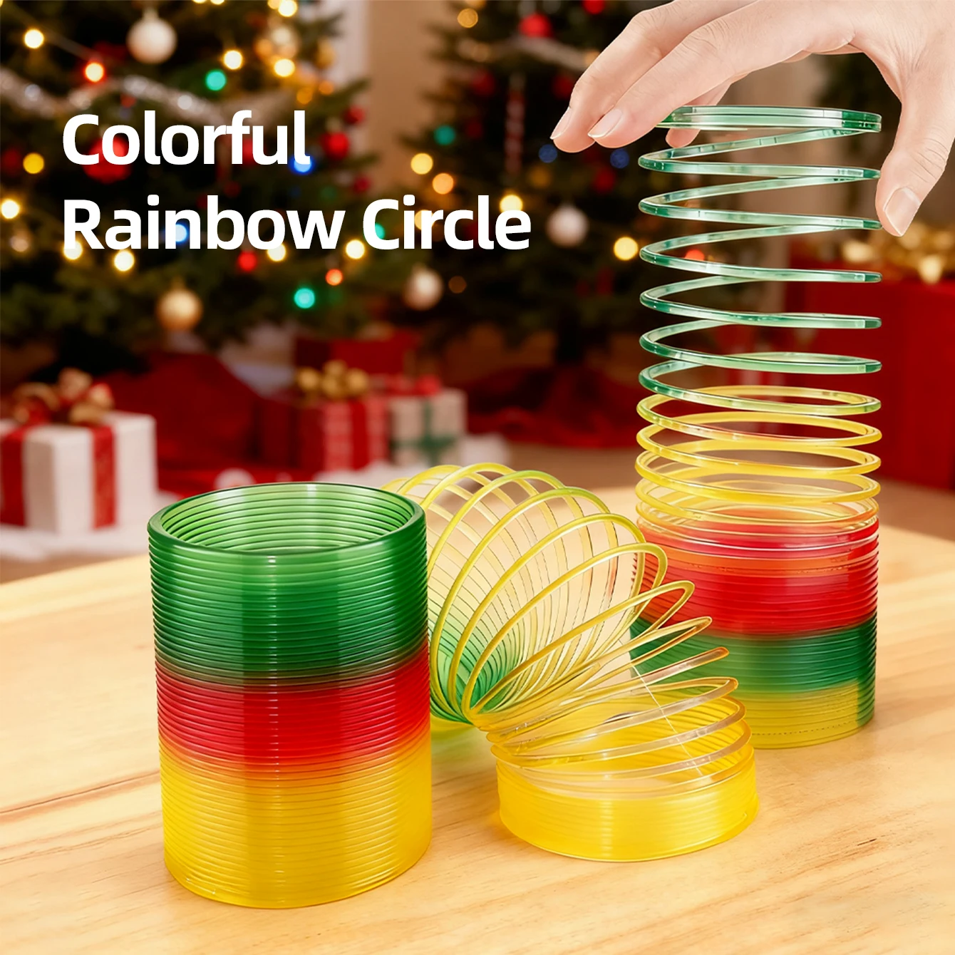 

3/2/1 шт. Волшебная радужная пружинка-игрушка, неоновая пластиковая игрушка для вечеринок, подарок на Новый год, День святого Валентина, День рождения для детей, случайный стиль