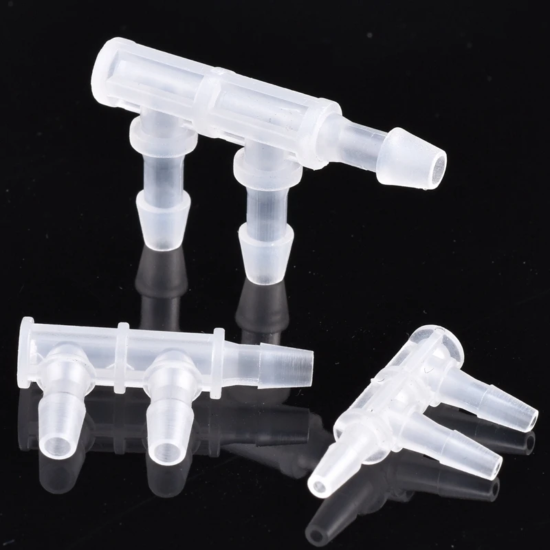 

5~200 Pcs F-type Three Way Connector PP Side 2.4mm~9.5mm Water Pipe Joint Aquarium Fish Tank Hose Pagoda Water Separator