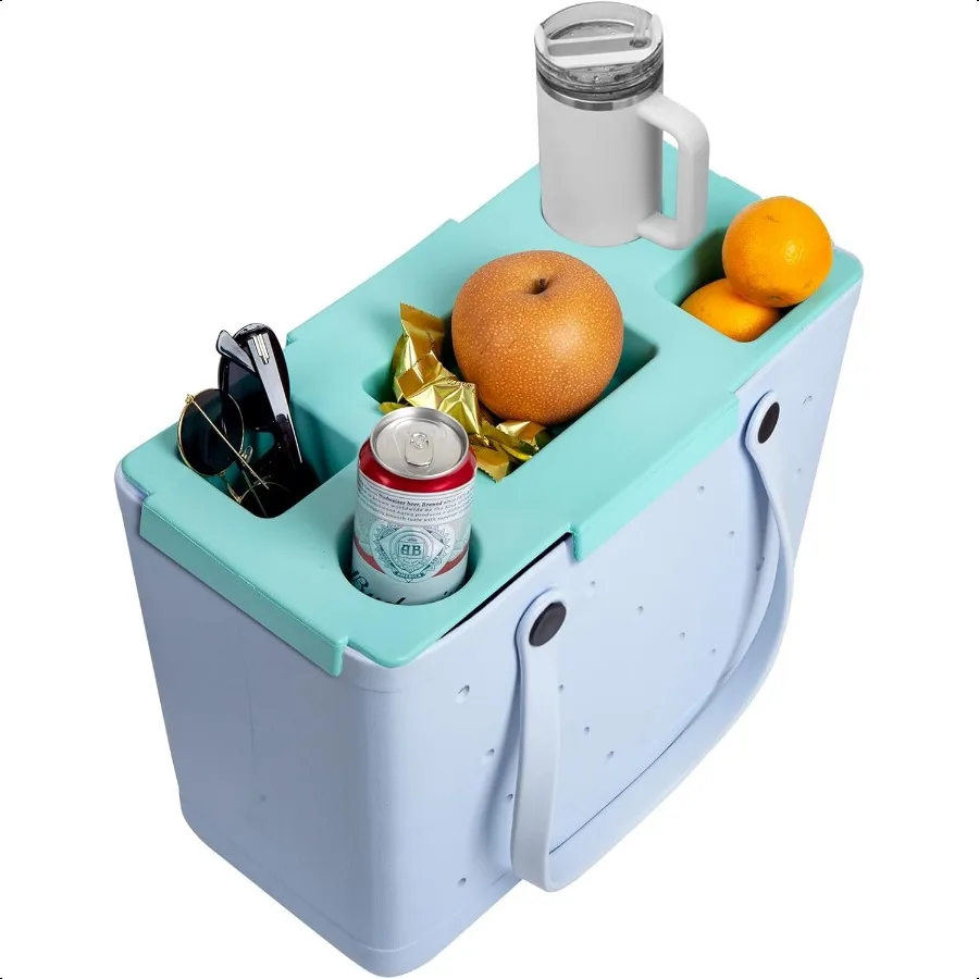 

Organizer Tray Top for Bogg Bag Cup Holder Storage Lid Compatible with Bogg Bag XL For 30oz 40 oz Outdoor Beach Travel Tableto