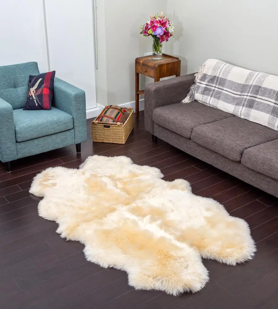 Hot sale 3.6*6ft sheepskin decoration rugs and carpets fluffy fur area rugs Lamb Wool carpet