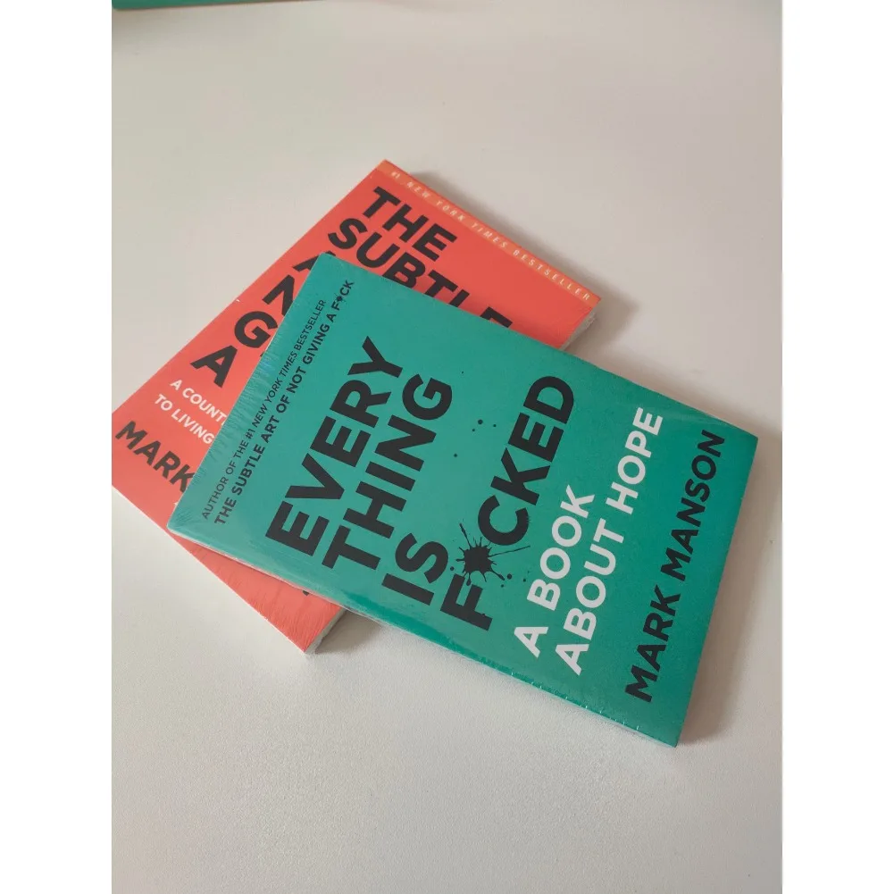 El arte sutil de que no dando un CAO/Retelar la felicidad/Cómo vivir como desee de Mark Manson Libro para aliviar el estrés con autogestión