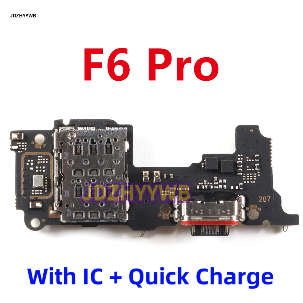 USB Type-C 2.0 Charger Charging Dock Flex Cable Port Board Sim Card Connector Plug Microphone For Xiaomi Poco F6 Pro F6Pro 120w