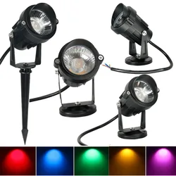 Lampe de pelouse LED avec pic imperméable conforme à la norme IP65, éclairage d'extérieur, spot lumineux, idéal pour un jardin ou une cour, 7/10W, 12/220/110V, 24V