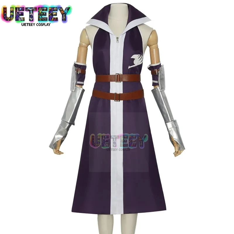 UETEEY Anime Erza Scarlet Cosplay Costume Fairy Tail Guild Uniforms Fairy Queen Erza's Cosplay Wig Headwear Halloween