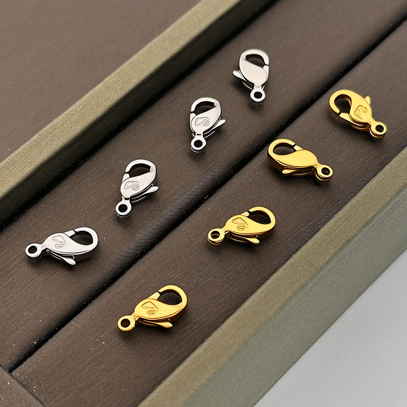

Застежки-лобстеры из нержавеющей стали с лебединым узором для ювелирных изделий, фурнитура для изготовления браслетов, ожерелий, разъем, аксессуары «сделай сам»