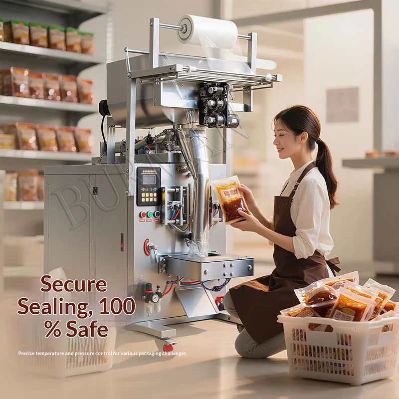 

Автоматическая упаковочная машина для малого бизнеса, упаковочная машина для варенья, имбиря, чеснока, карри, жидкой пасты-саше