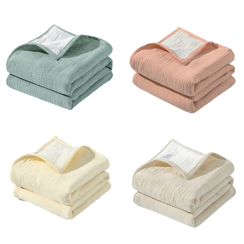 

Cotton Blanket Soft & Breathable Newborns Blanket Perfect for Nursery/Bedtimes D5QA