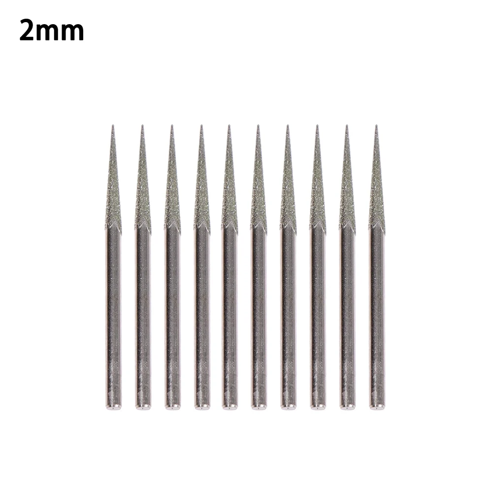 Professional Diamond Grinding Bits for versatile 10 Pack D Needle Type for ideal for Drill Holes Grinding and Pulling Straight