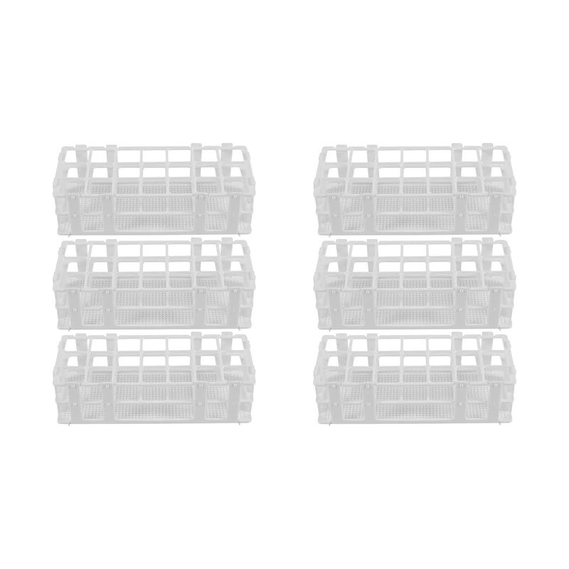 

HOT SALE 6 Packs Plastic Test Tube Rack, 21 Holes Lab Test Tube Rack Holder For 30Mm Test Tubes, White, Detachable (21 Holes)