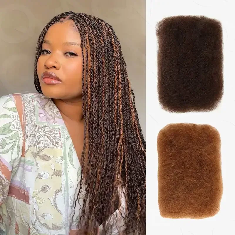 Best 100% Human Hair Braiding Hair  Kinky Bulk Human Bulk for Braiding Afro Kinky Bulk Human Hair Mini Twist Natural Look