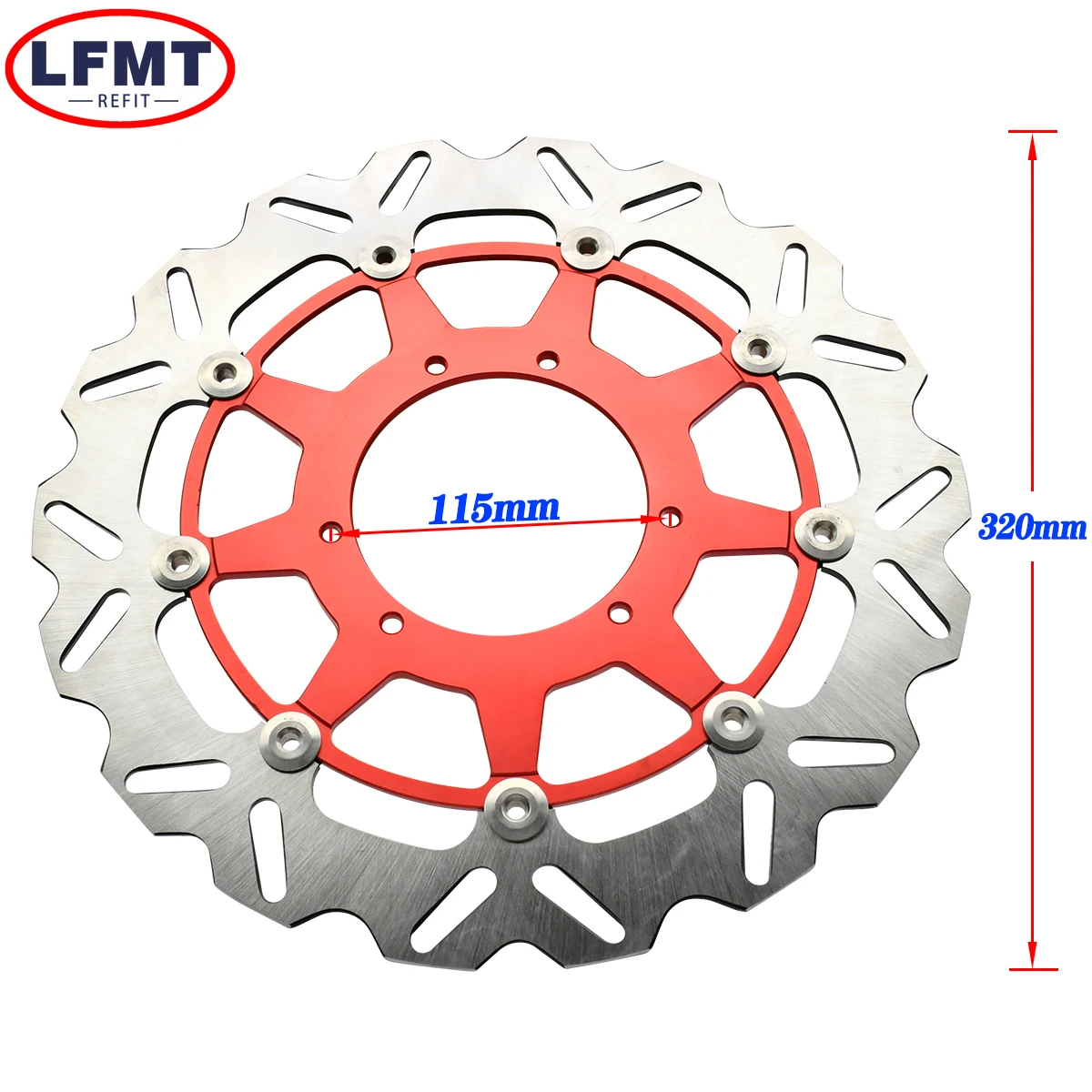 320MM Motocross Rotor Disk Front Floating Brake 260MM Disc Brake Caliper Bracket For Honda CR CRF 125 250 450 R E RX 2004-2023