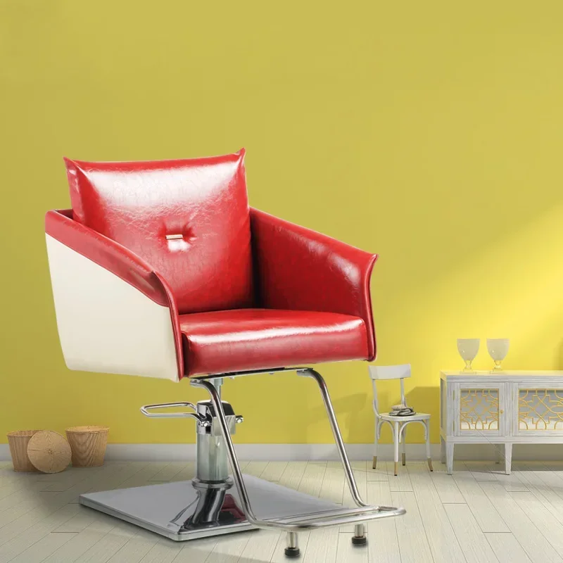 

Barber Perm Hair Salon Chair Hair Salon Leather Armrest Two Colors Chair