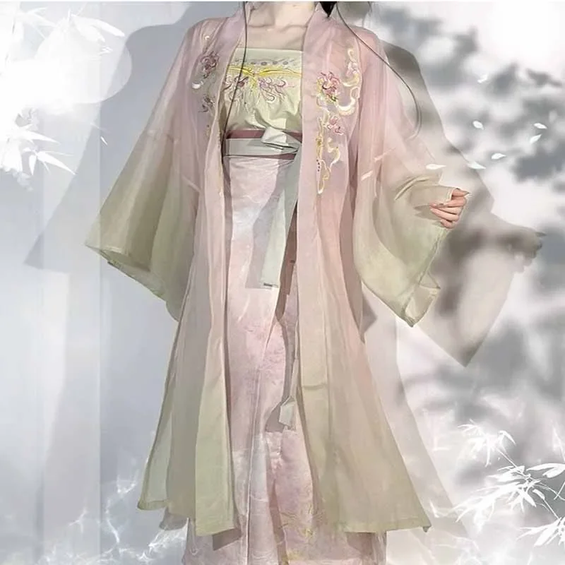 

Женское карнавальное китайское платье ханьфу, костюм для вечеринки, древнее традиционное винтажное платье династии Сун, женское платье ханьфу