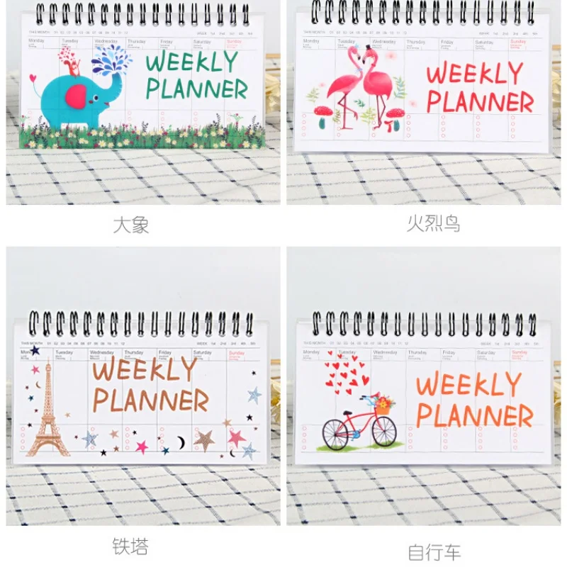 متعددة الوظائف فضفاضة ورقة مذكرات الجدول الزمني التخطيط الأسبوعي الجدول اليومي دراسة إدارة الوقت دفتر