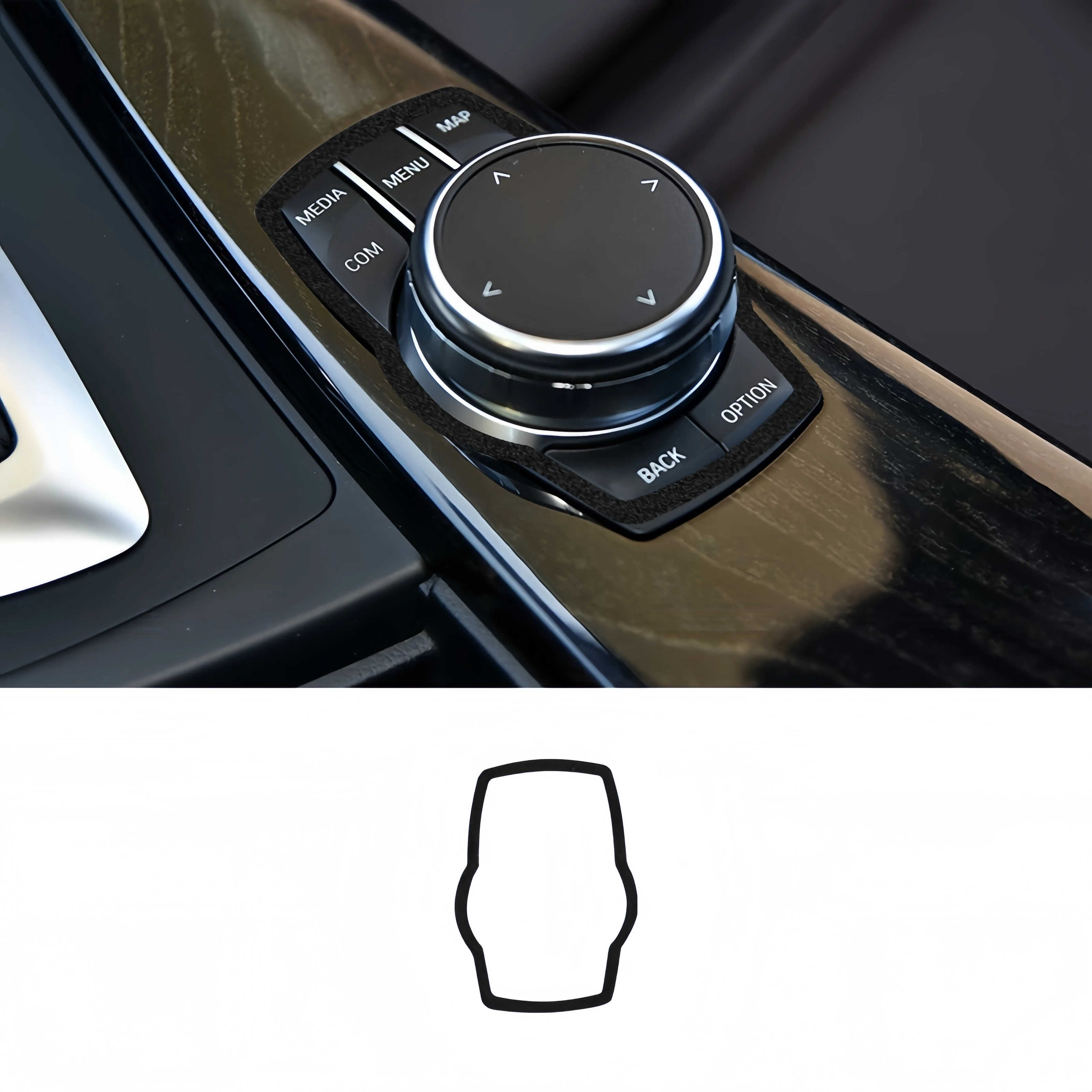 For BMW 3 Series F30 F34 2013-2018 Piano Black Interior Car Central Multimedia Knob Button Frame Trim Cover Sticker Auto Zubehör