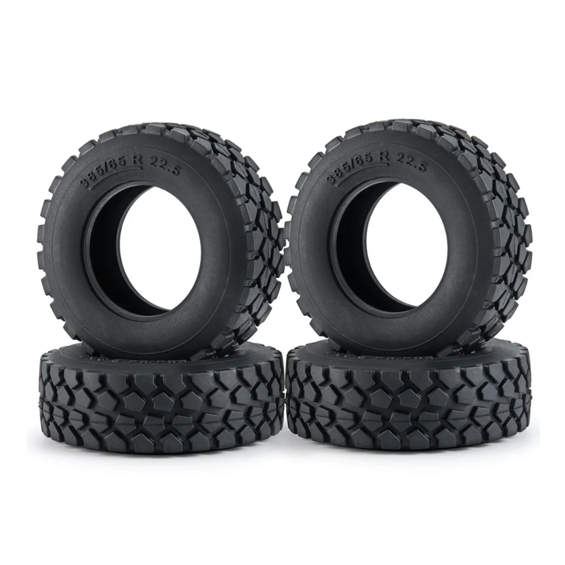 4Pcs Rubber All-Terrain Tyres Wheel Tires Thicken Widen 30mm for 1/14 Tamiya Tractor Truck RC Car