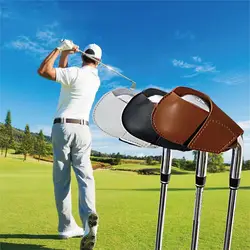 Golf Club Covers Headcovers Leather Waterproof Scratch Resistant Golf Club Head Protectors Golf Iron Covers For Golfer Gifts