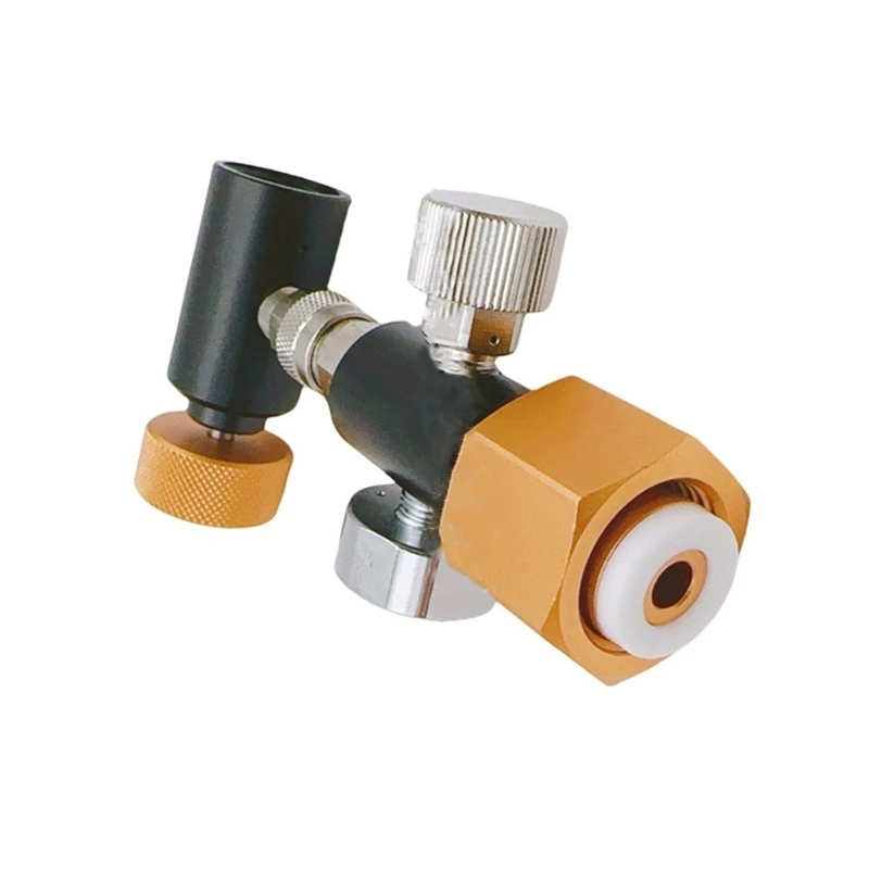 Adaptateur de réservoir de CO2 externe en aluminium, accessoires de fabricant de sodas, réservoir de CO2 externe, adaptateur de tuyau de recharge pour la maison