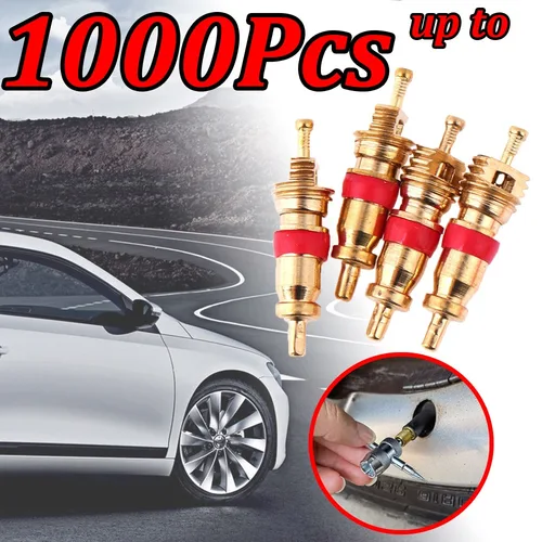 10-1000 Uds válvula de neumático núcleo de válvula de cobre bicicleta coche núcleo de cobre herramientas de neumáticos vástagos de válvula de neumático al vacío accesorios para quitar núcleo