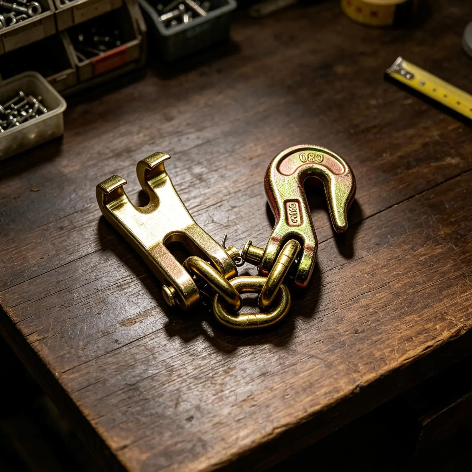 Clevis Slip Hooks Heavy Duty Carbon Steel Self-Tightening Stable Force Double Claw Hook Chain Clamp For SUV RV ATV Truck Trailer