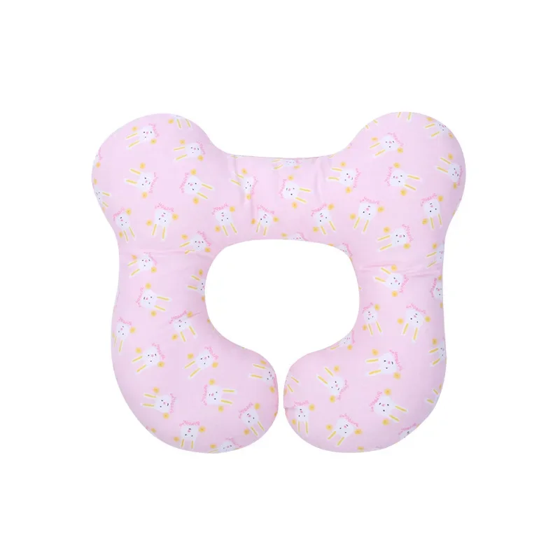 아기 유모차 베개 머리 어린이 만화 U 자형 목 보호대 베개 신생아 자동차 좌석 슬리핑 헤드 레스트 쿠션 목 지원