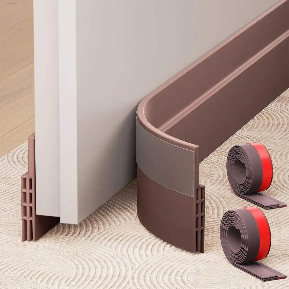 Soundproof Door Bottom Sealing Strip Insect Prevention TPE Door Draft Stopper Home Self-adhesive Draught Excluder Living Room