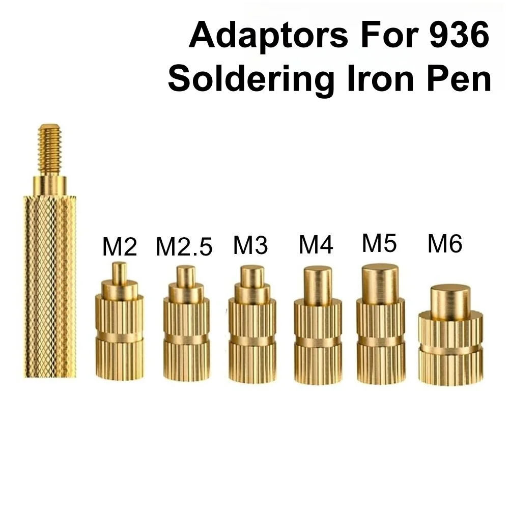 Warmte Ingebedde Moeren Adapters M2 M2.5 M3 M4 M5 M6 Hoofd Inbrengen Tips Kit Voor 936 Soldeerbout Pen - afbeelding 1