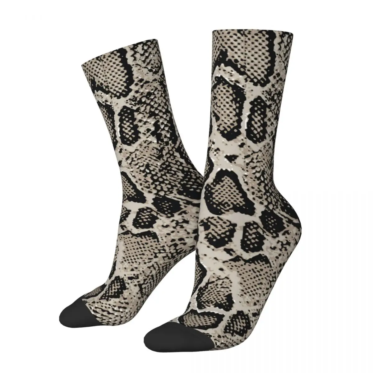 

Python Snakeskin Stockings Ladies Animal Print Socks High Quality Vintage Socks Autumn Running Sports Non Slip Graphic Socks