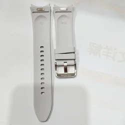 For Samsung Watch 6 Classic Watchband Watch Replacement Accessory Repair Parts Gray Eco Leather Duplex Strap