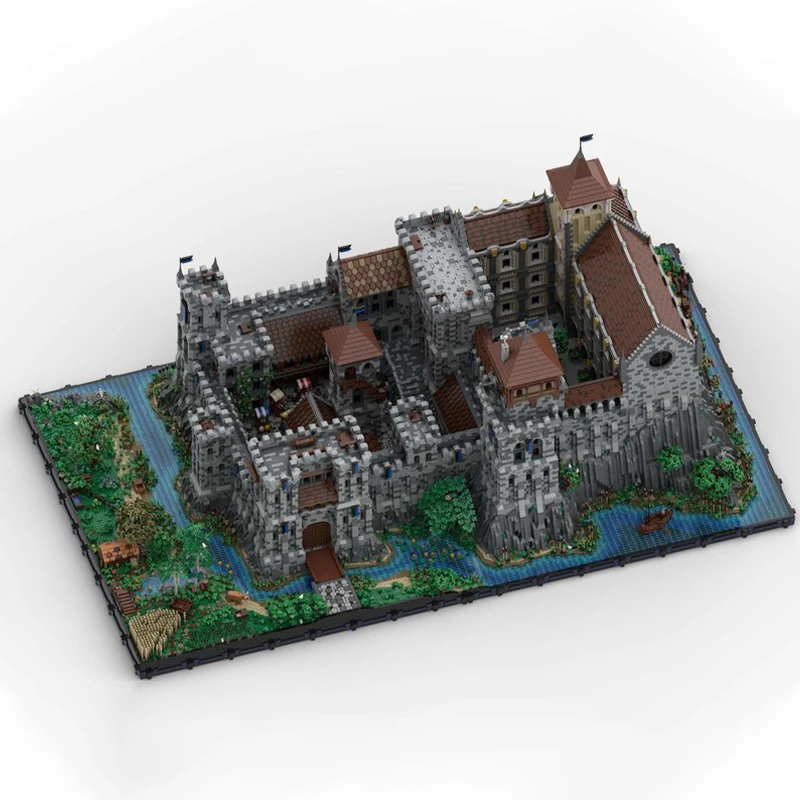 

1984pcs MOC G1 Shore & side entrance for my medieval castle Castle Building Blocks Christmas Gift