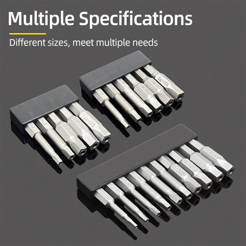 Pentagonal Screwdriver Bit Set With Hole 1/4" Hex Security Torx Drill Bits Magnetic 50mm S2 Steel Electric Drill Hand Tools view 6