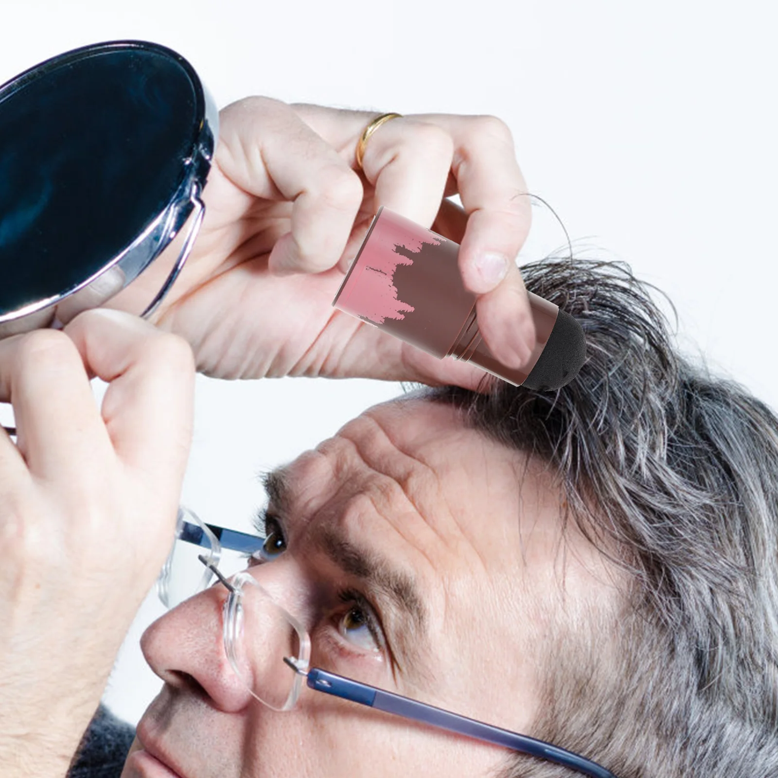 

2 шт., пудра для волос, натуральные тени для волос для покрытия корней, портативная губка для волос, ручка для домашнего использования, эффект утолщения