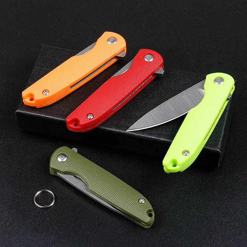 Classic Amazon Exclusive Free Wolf Mini Folding Knife Outdoor Multi functional Survival Knife 5CR Keychain Knife