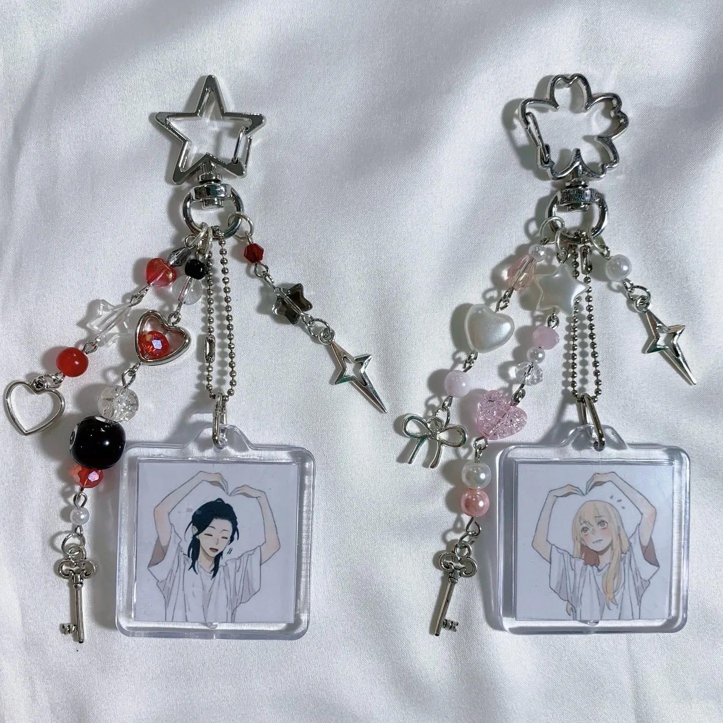 Handmade [Tamen no gushi] matching keychain, y2k, charming mobile phone charm