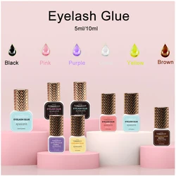 5ml/10ml Eyelashes Extension Glue 0.5 Second Fast Drying Strong Lash Adhesive 7 Weeks Retention Colorful Eyelash Glue for Makeup