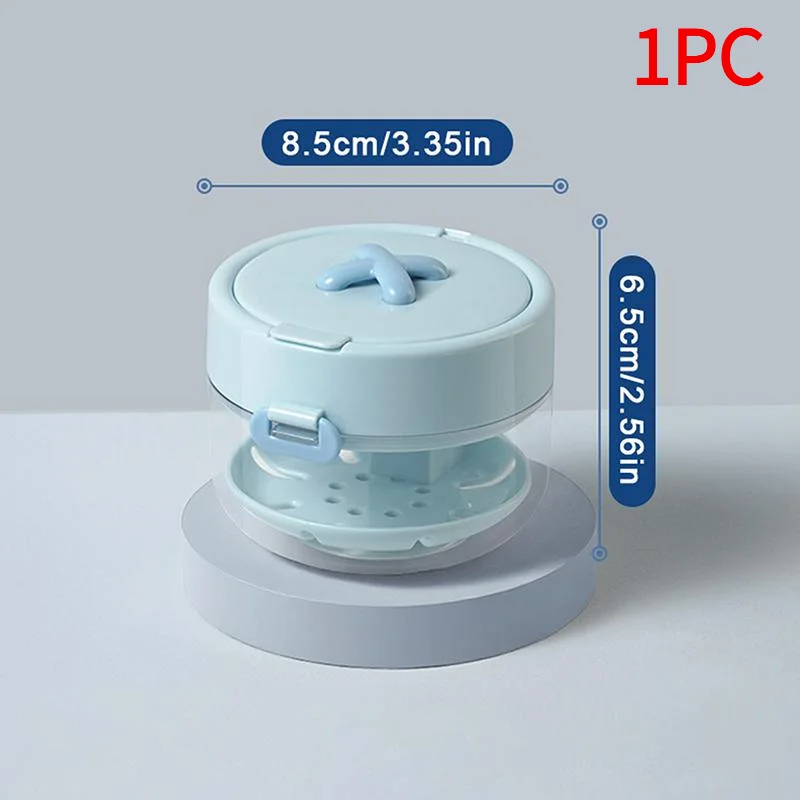 1PC Portable 2 In 1 Multi-layer Denture Retainer Case With Clip-on Cap Cleaning Storage Box With Cleaning Brush No-Leak Oral Box