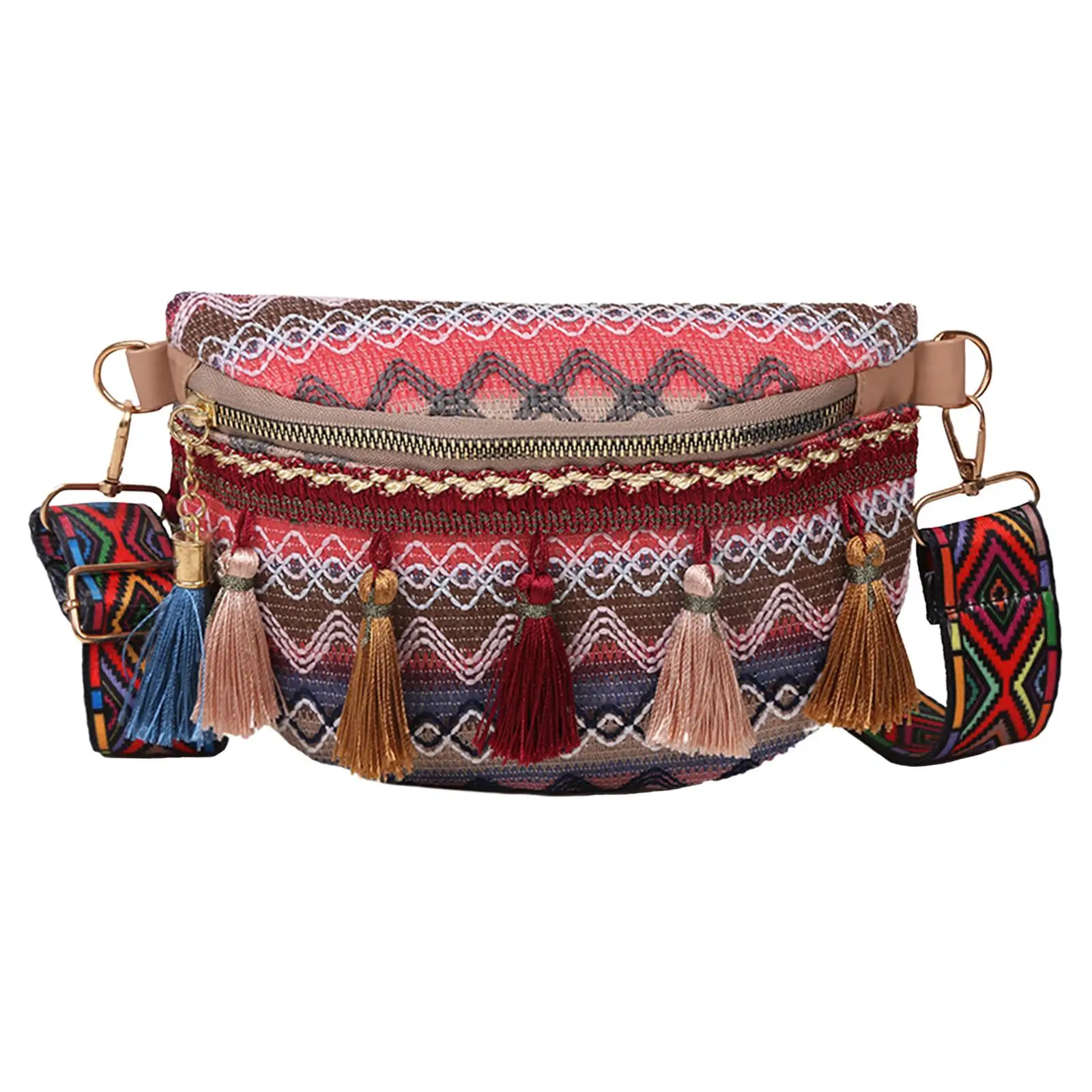 Bohemian Fanny Pack Fashion Ethnic Style Bag for Festival Walking Holiday