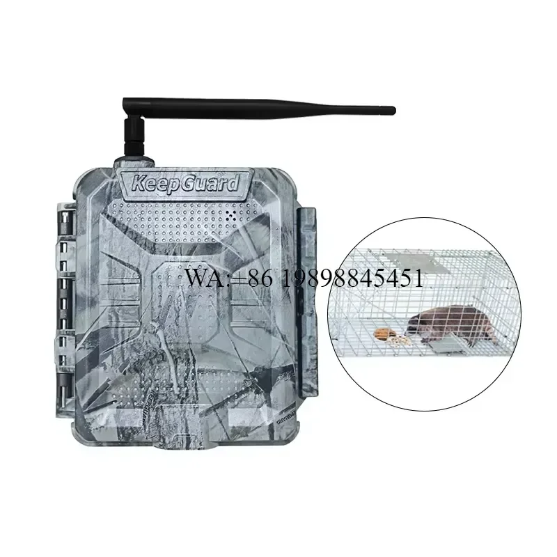 WMWMNU KEEPUARD KG45 Alarm System Call or SMS Alert Support 1-5 Mobile Numbers Works with Different Catchers for Repel Animal