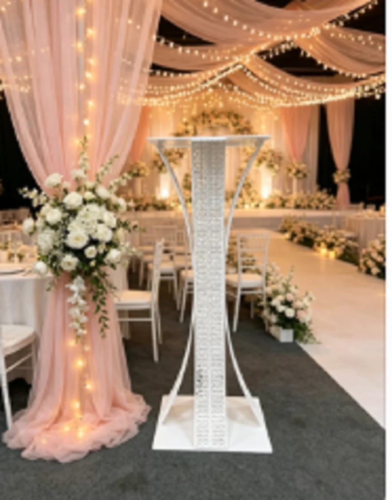 Wedding Decor Supply Store - 3개의 우아한 속이 빈 꽃꽂이대, 웨딩