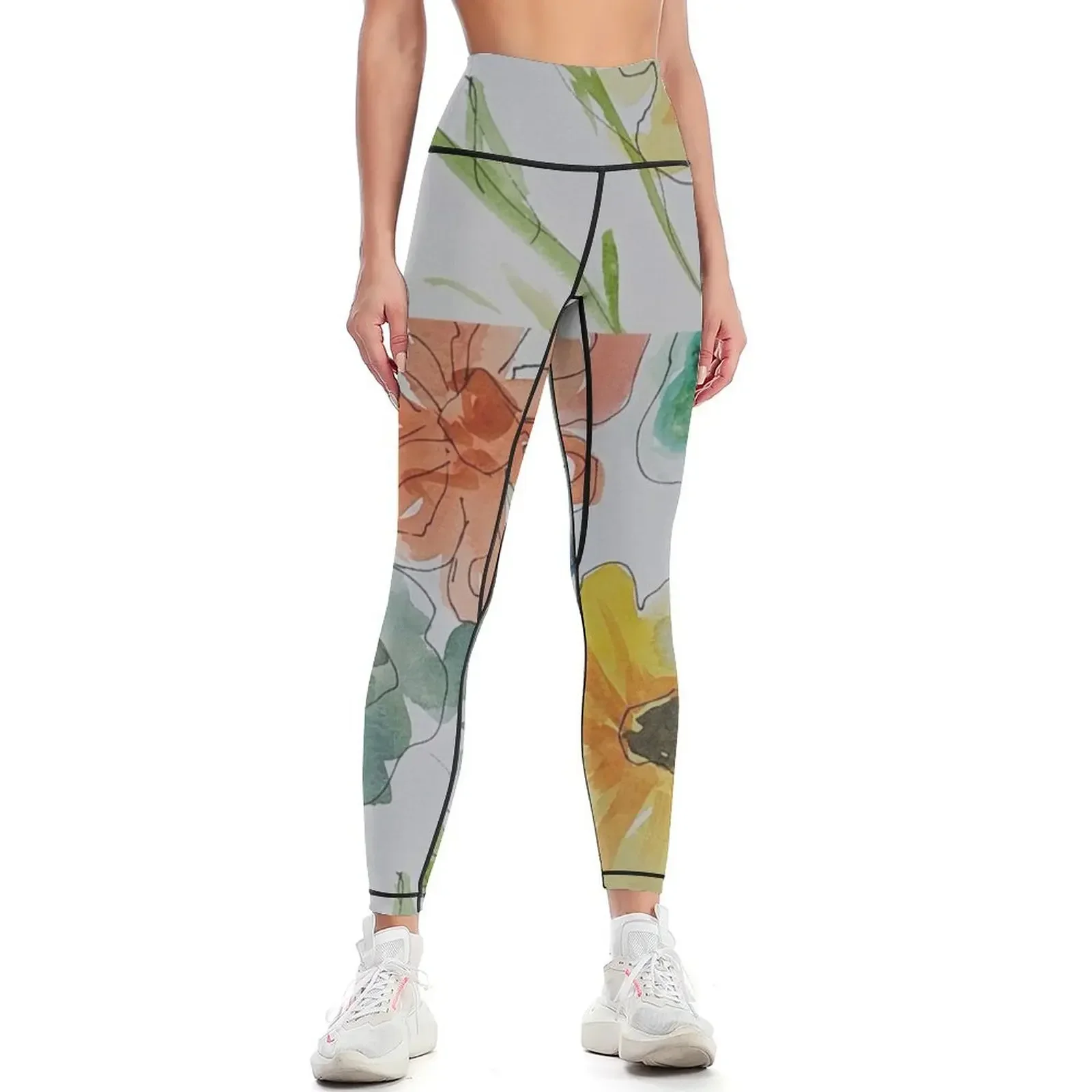 

Flowers Galore Leggings workout clothes for legings for fitness harem pants joggers for Womens Leggings