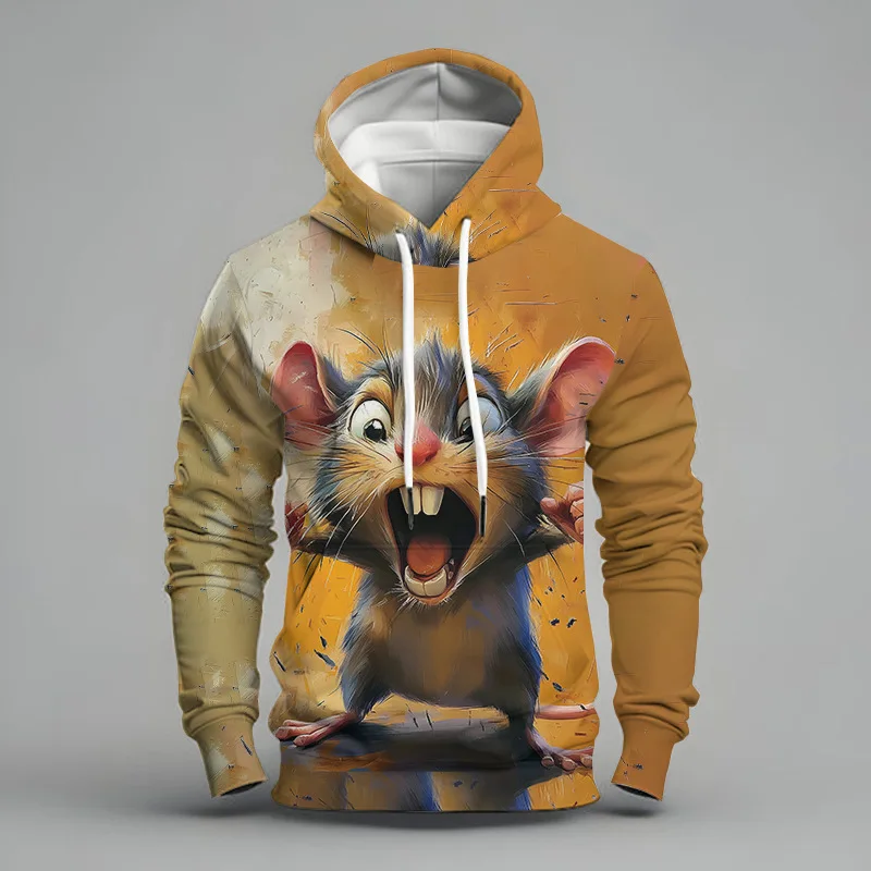 

Animal Pattern Hoodies Mouse Chicken 3D Print Men Women Hooded Sweatshirts Oversized Y2k Pullovers Tracksuit Male Tops Clothing