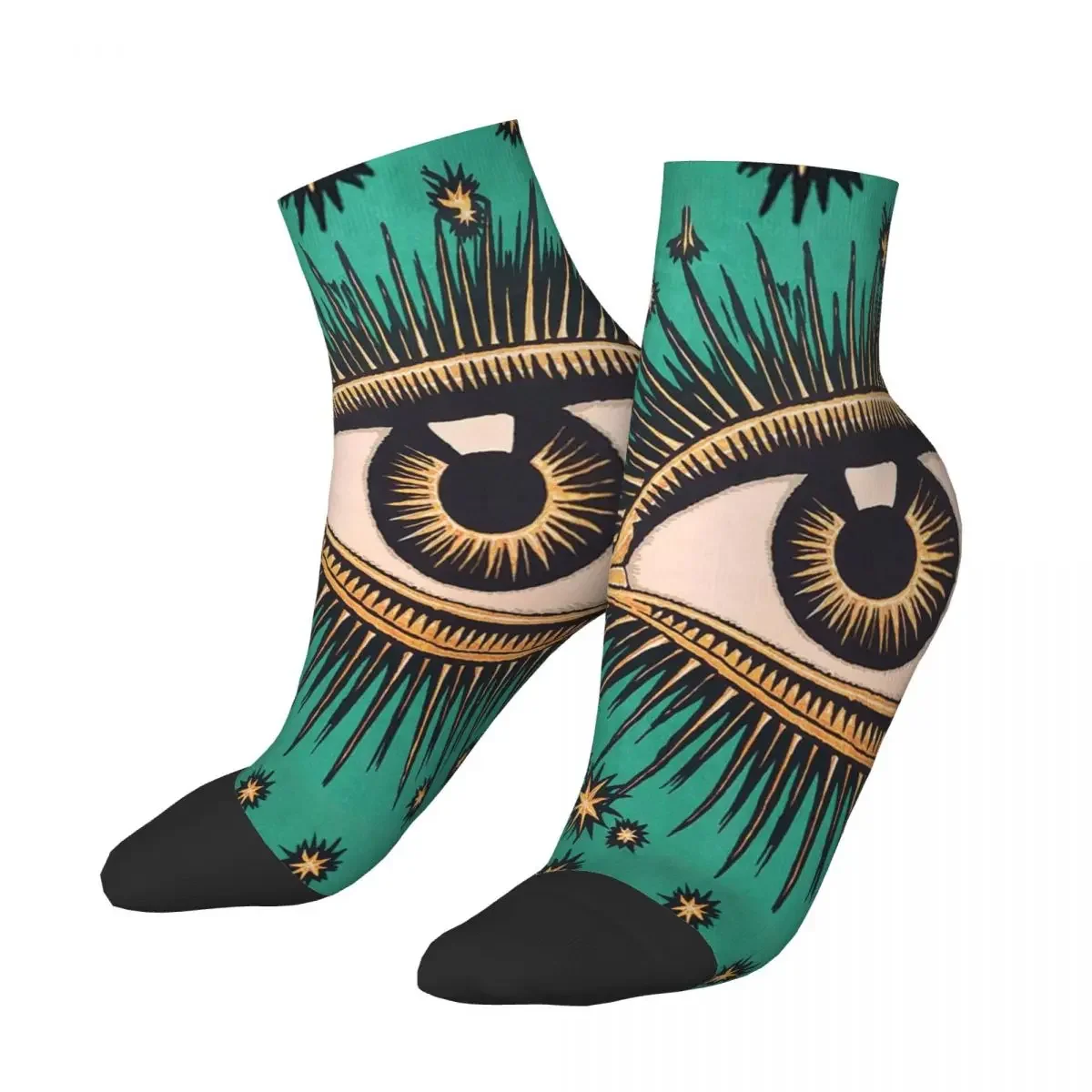 Cool Mens All Seeing Eye Art Dress Socks Unisex Warm Comfortable 3D Printing Evil Mystic Eyes Crew Socks