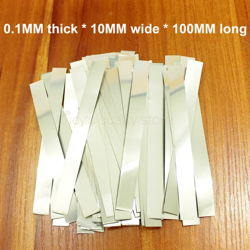 100g/bag 18650 nickel-plated steel battery connection sheet high quality spot weldable nickel sheet 0.1MM thick * 10MM wide